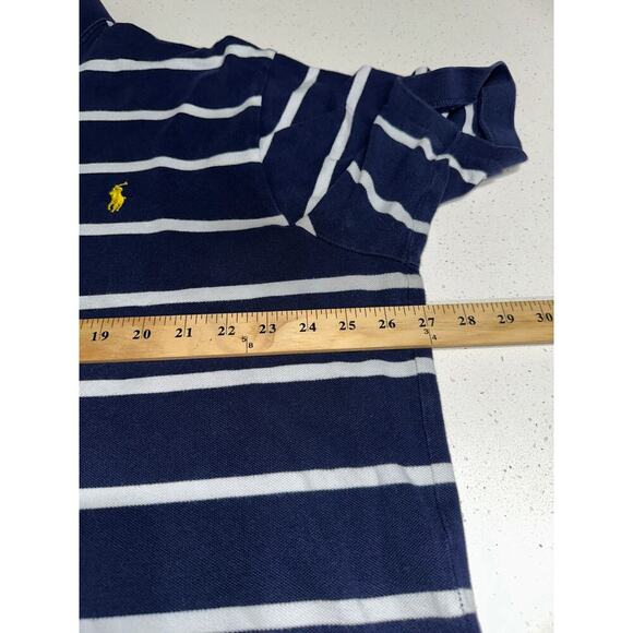 Polo Ralph Lauren Short Sleeve Shirt Navy White Stripe 2XB Classic Pony Logo - Picture 8 of 10